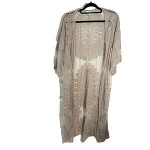 Rebellion Beige Lace Overlay Dress
